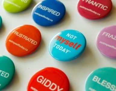 Not Myself Today Buttons